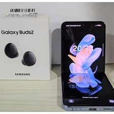 Samsung Flip4 5g Dobrável 128gb Azul + Buds 2 + Capa