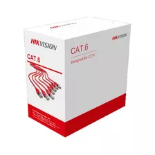 Cable Utp Interior Blanco 100% Cobre Cat.6 Hikvision 305mts 