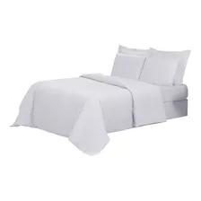 Capa De Edredom Casal King Duvet Zíper 400 Fios Luxo Cor Branco