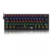 Teclado Mecanico Gamer Fizz Rainbow Preto Switch Azul