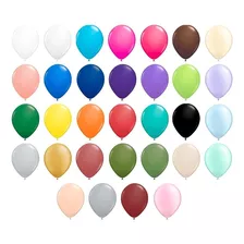 100 Unid Balão Bexiga Liso Tam 9 Polegadas - Várias Cores