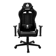 Cadeira Gamer Evolut Tanker Eg900 Preta Com Couro Sintético Cor Preto Material Do Estofamento Couro Sintético/mesh