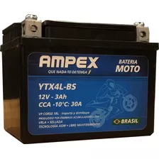 Bateria Para Moto Sellada , Ytx4l-bs 3ah Made In Brasil