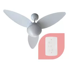 Ventilador De Teto Silencioso Branco C/lustre 3 Pás Ventisol