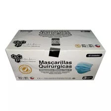 3 Cajas De Mascarillas Quirúrgicas Certificadas Celestes