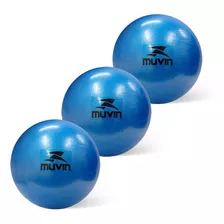 Kit 3 Bolas De Pilates Overball Muvin Tamanho 25cm - Soft Gym Com Bico Para Inflar Ginástica Pilates Yoga Fisioterapia Treino Funcional Fortalecimento - Tonificação - Fácil Limpeza