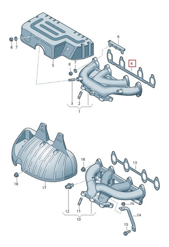 Empaque Colector De Escape Vw Jetta 3 2.0 1991 A 1998@ Foto 3