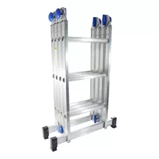 Escada Aluminio Multifuncional 12 Degraus Trava Rapida Promo
