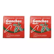 1 Cajita De Ganchos Para Esferas Navideñas 50 Piezas 