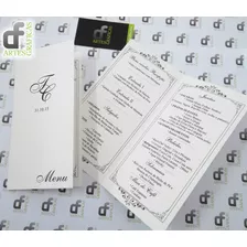 25 Menu Cardápio De Mesa Personalizado Grande 20x20cm