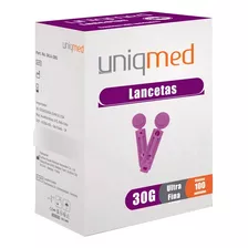 Lancetas Para Lancetador 30g Mais Fina Indolor Com 100un