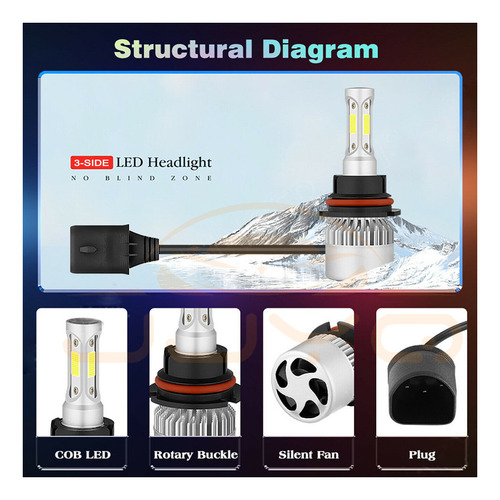 Para Geo Tracker 1989-1997 9004 Faro Led De Haz Alto/bajo Foto 3