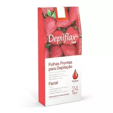 Depilflax Folhas Prontas P/ Depilação Facial Morango C/24