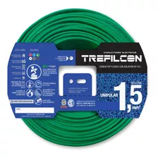 Cable Unipolar 1.5mm Normalizado Trefilcon Rollo X 25mts Color De La Cubierta Verde