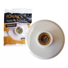 Plafon Plástico Foxlux Soquete E-27 Bocal De Porcelana 5 Un