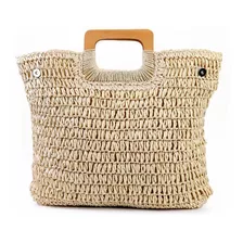 Bolsa Feminina De Palha Natural - Praia E Piscina