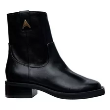 Bota Feminina Carrano Couro Cano Baixo Preta - 729002