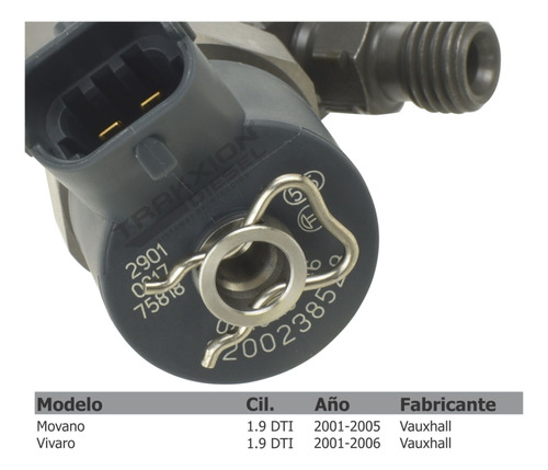 Inyector Diesel 8200238528, 8201408754, Bosch Para Renault Foto 7