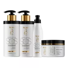 Biocale - Kit Sos Shampoo + Condicionador + Leave + Máscara