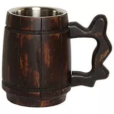 Jarra De De Madera Hecha A Mano Con Taza De Acero Inox...