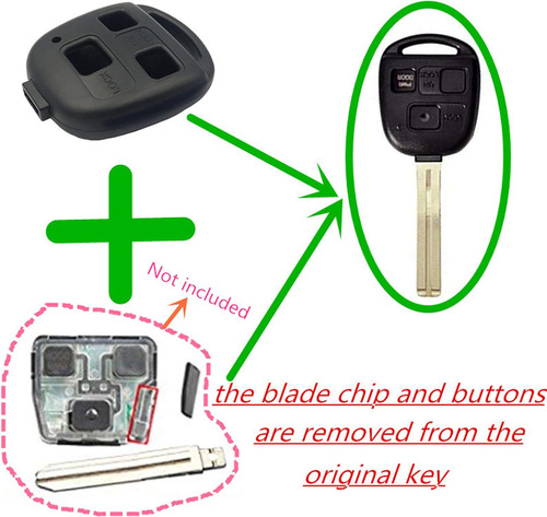 Qixiubia Carcasa De Repuesto Para Llaves Lexus Gs300 Gs400 G Foto 5