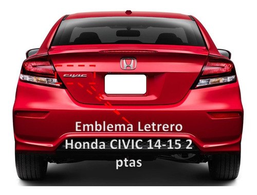 Emblema Letras Civic 2005 - 2008 Foto 5