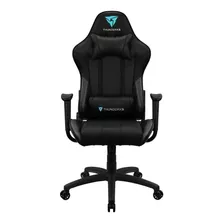 Cadeira De Escritório Thunderx3 Ec3 Gamer Ergonômica Preta Com Estofado De Pu