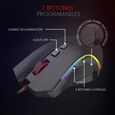 Redragon M602 Rgb Mouse Rgb Gaymer Juegos Botones Con Cable