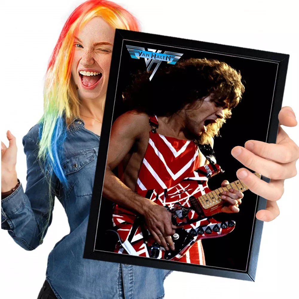 Poster Quadro Com Moldura Van Halen 15 A4 30x21cm