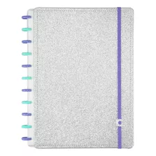 Caderno Inteligente Grande Lets Glitter Silver 2.0