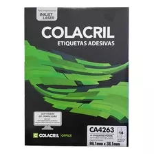 Etiquetas14 Colacril 99,1x38,1 Papel A4 Adesiva Inkjet Laser