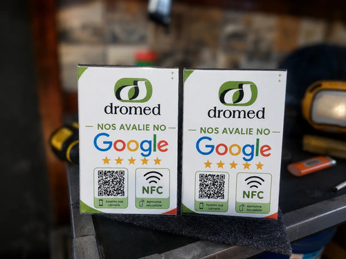 Plaquinha Avaliação Google Nfc Qr Code Personalizada