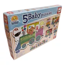 5 Baby Puzzles Tren De Los Animales Ploppy 715927