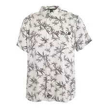 Camisa Men Manga Corta Palms Beige