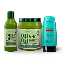 Kit Olive Oil Shampoo 300ml E Máscara 950g Forever Liss
