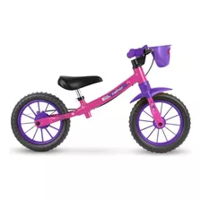 Bicicleta Aro 12 Balance Nathor Bike Equilíbrio Rosa Menina