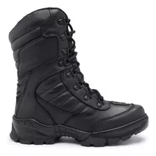 Coturno Bota Tático Militar Attack Zíper Moto Cano Alto