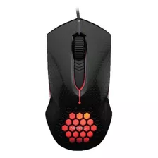 Mouse Gamer Retroiluminado Netmak Shock Luces Rgb 1,5m Color Negro