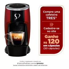 Cafeteira Tres Corações Touch Automática Vermelha 220v Cor Vermelho
