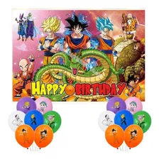 Lienzo De Fotografía + 20 Globos Dragon Ball Z