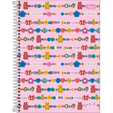 Caderno Universitário Spice Tilibra 20 Matérias 320 Fls Cor Love Yeah