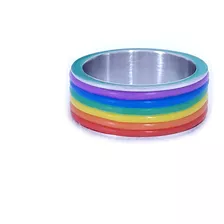 Anel Lgbt Arco-íris M2 Aço Inox Lgbtqia+