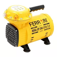 Compressor De Ar Mini Elétrico Portátil Ferrari Mega Jet Cmj-210 Monofásica 0.5hp 127v/220v Amarelo