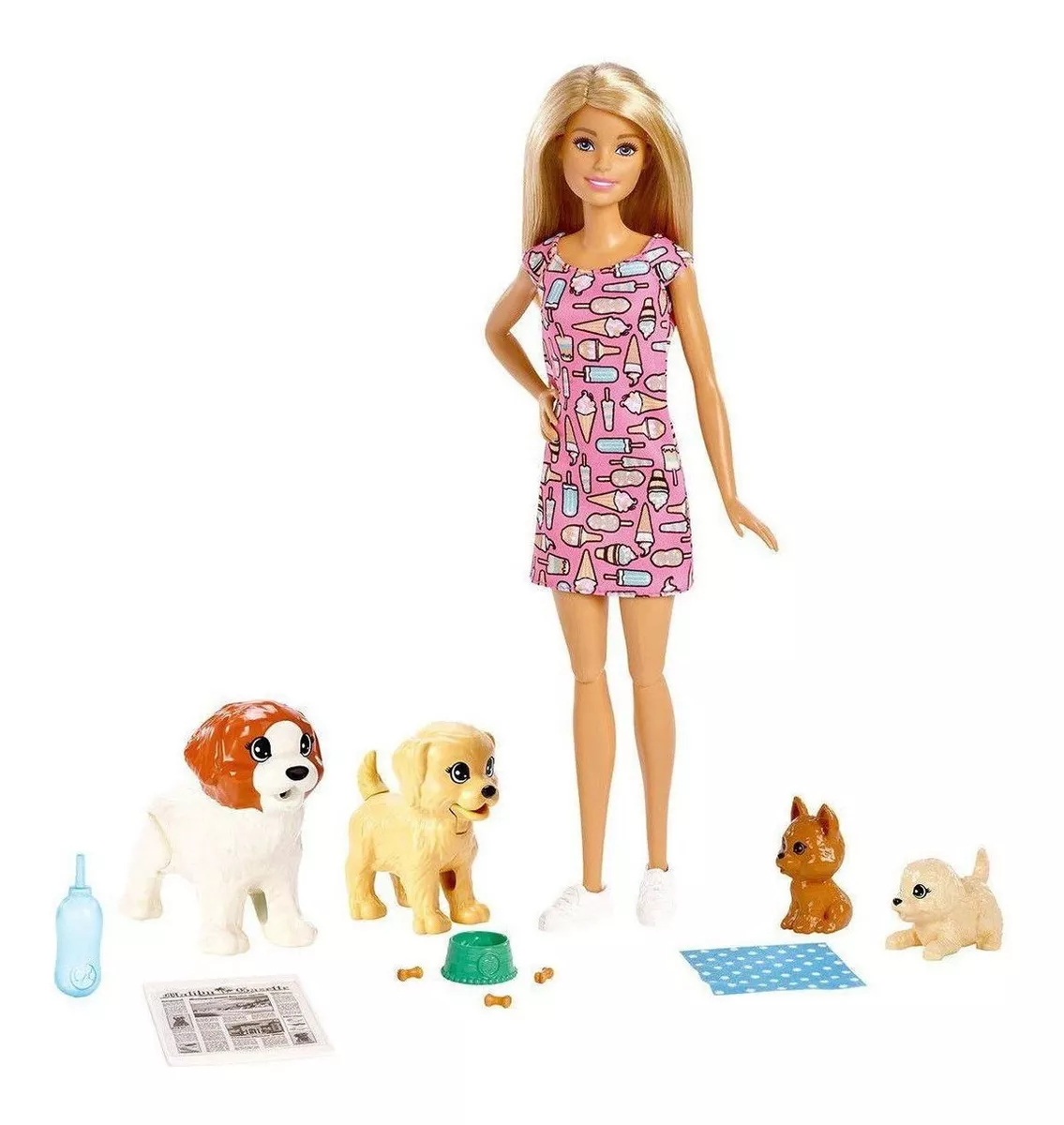 Barbie Sisters And Pets/familia Guardería Perritos Fxh08