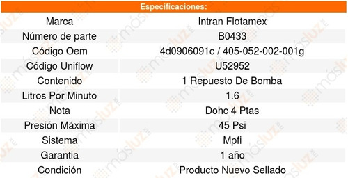 Repuesto Bomba Gasolina Audi S8 4.2l V8 01 A 03 Intran Foto 2