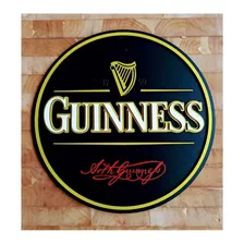 Placa Decorativa Guinness Em Relevo 44cm