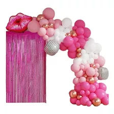 Arco De Globos Rosa Fucsia Tematico Barbie Princesa Fiesta