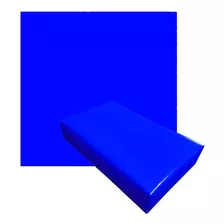 Papel De Presente Bobina Couche 40cmx100m - Cores Lisas Cor Azul-escuro