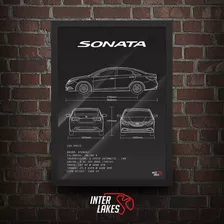 Quadro Hyundai Sonata 2.4 2011 - Poster Carro Interlakes