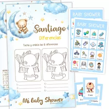 Juegos Baby Shower Osito Personalizado Imprimible
